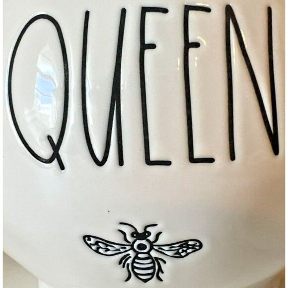 Rae Dunn "Queen" Bee Ceramic Teapot By Magenta - Picture 3 of 6